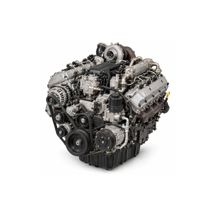 Generated illustration of the GM LBZ Duramax 6.6L diesel V8 engine.