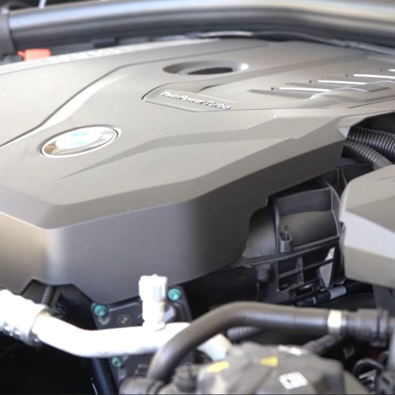 BMW B46 2.0-litre turbo engine in a U.S.-market 2020 BMW 330i