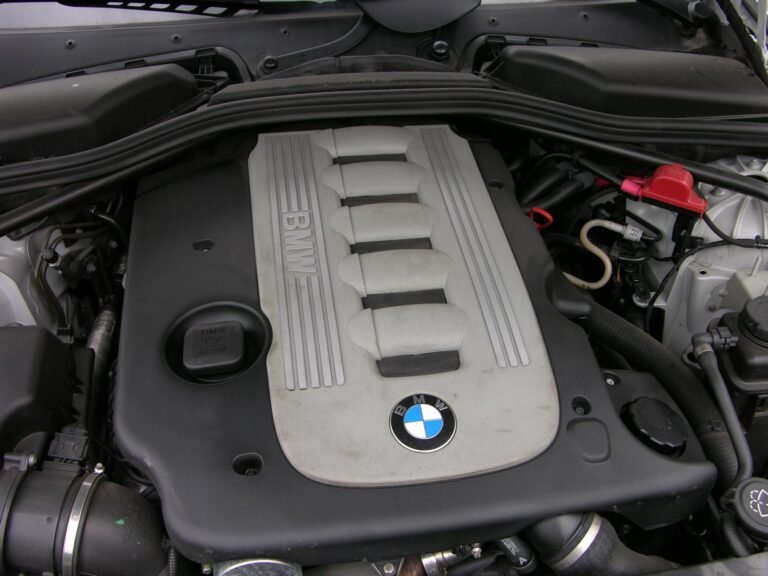 BMW M57 diesel engine bay in a 2006 BMW 535d