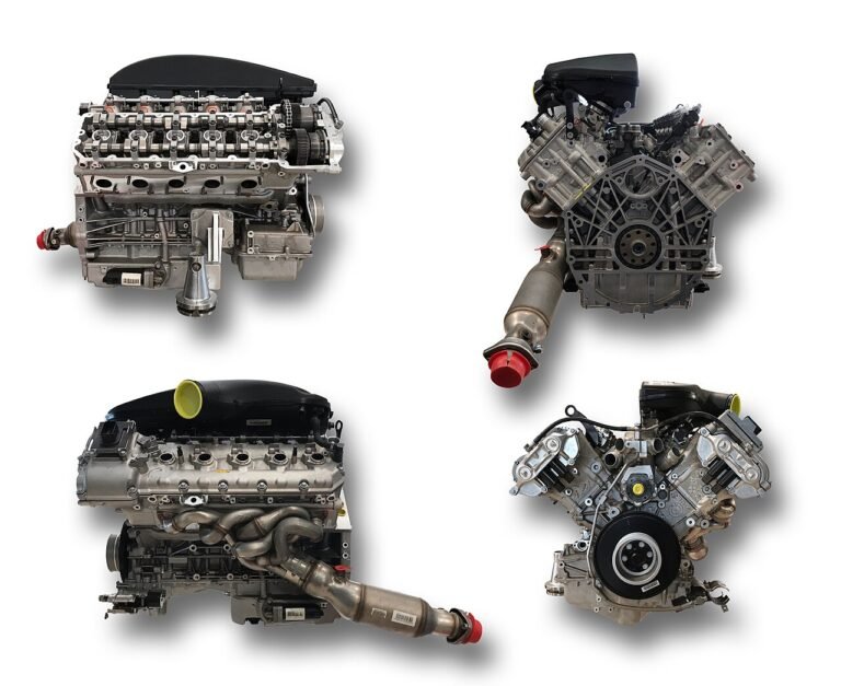 BMW S85 V10 display engine, four views