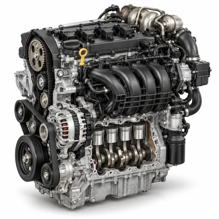Generated illustration of an EA211 1.4 TSI inline-four petrol engine