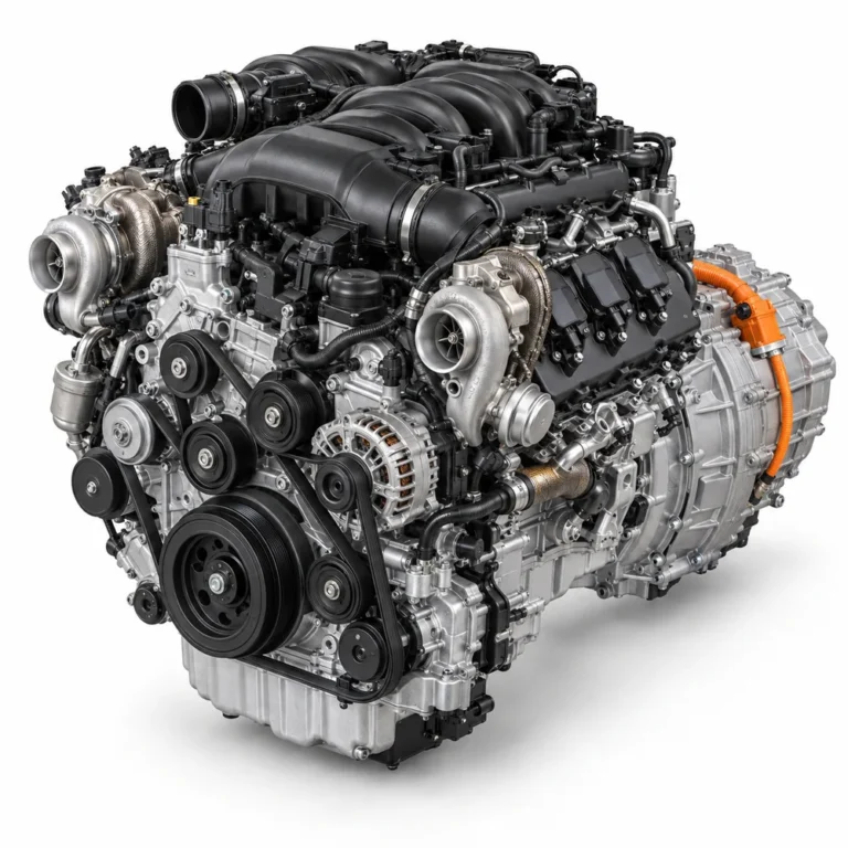 Generated illustration of the Ford 3.5L PowerBoost V6 engine