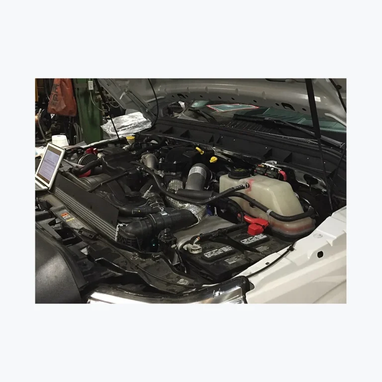 Ford 6.7L Power Stroke V8 engine bay, photographed in 2015.
