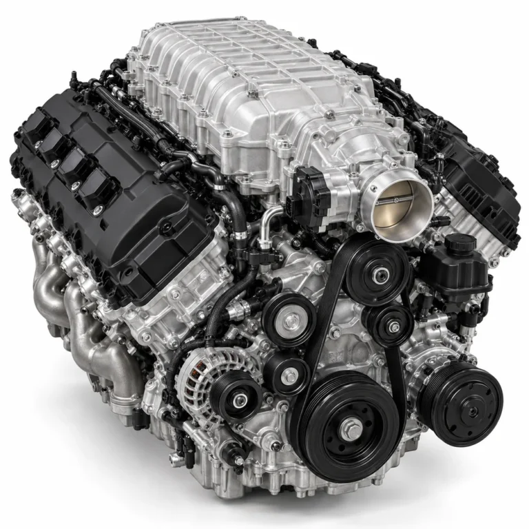 Generated illustration of the Ford 5.2L Predator V8 engine