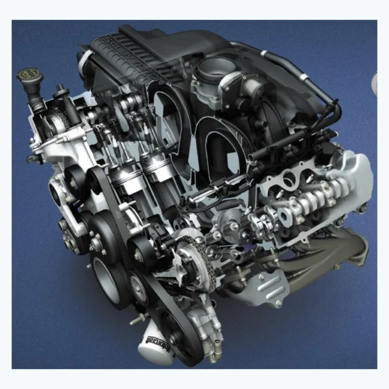 Ford 5.4L three-valve Triton V8 factory cutaway.